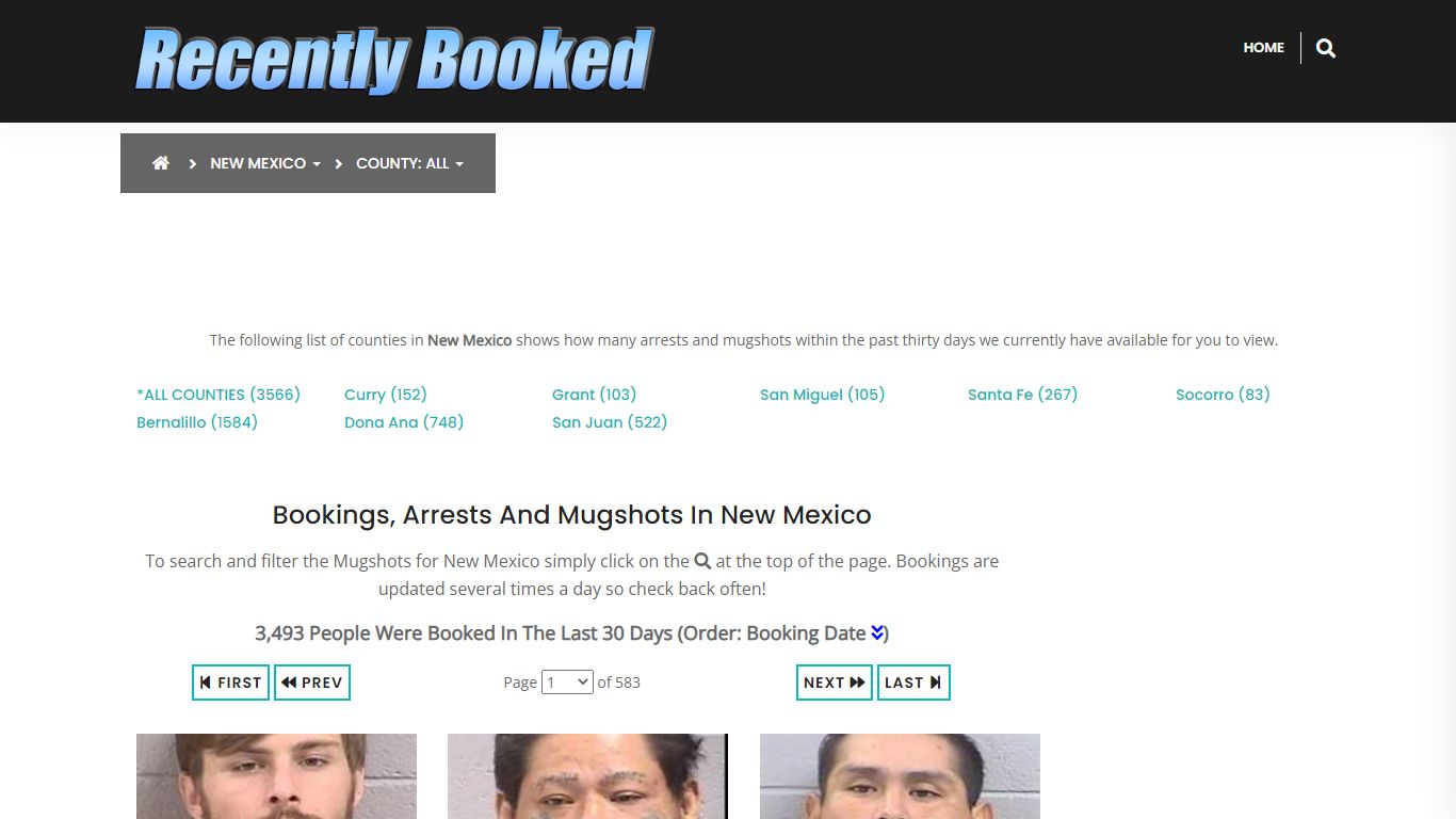 Bookings, Arrests and Mugshots in Dona Ana County, New Mexico