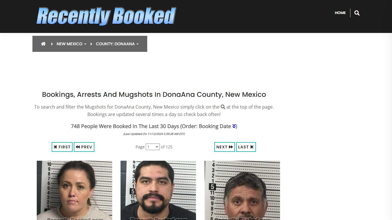 Bookings, Arrests and Mugshots in DonaAna County, New Mexico