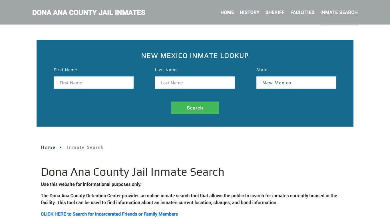 Dona Ana County, NM Detainee Lookup