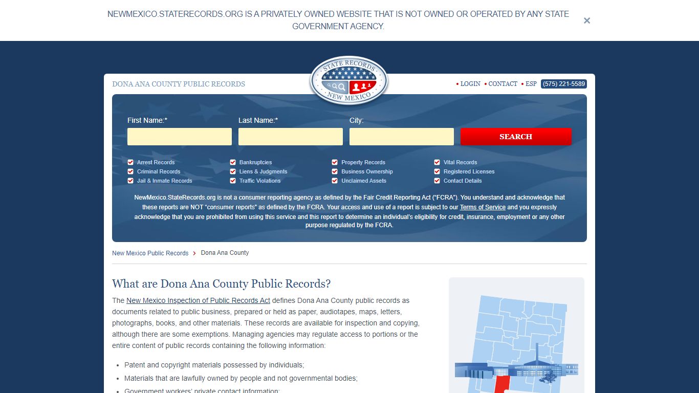 Dona Ana County Arrest, Court, and Public Records | StateRecords.org
